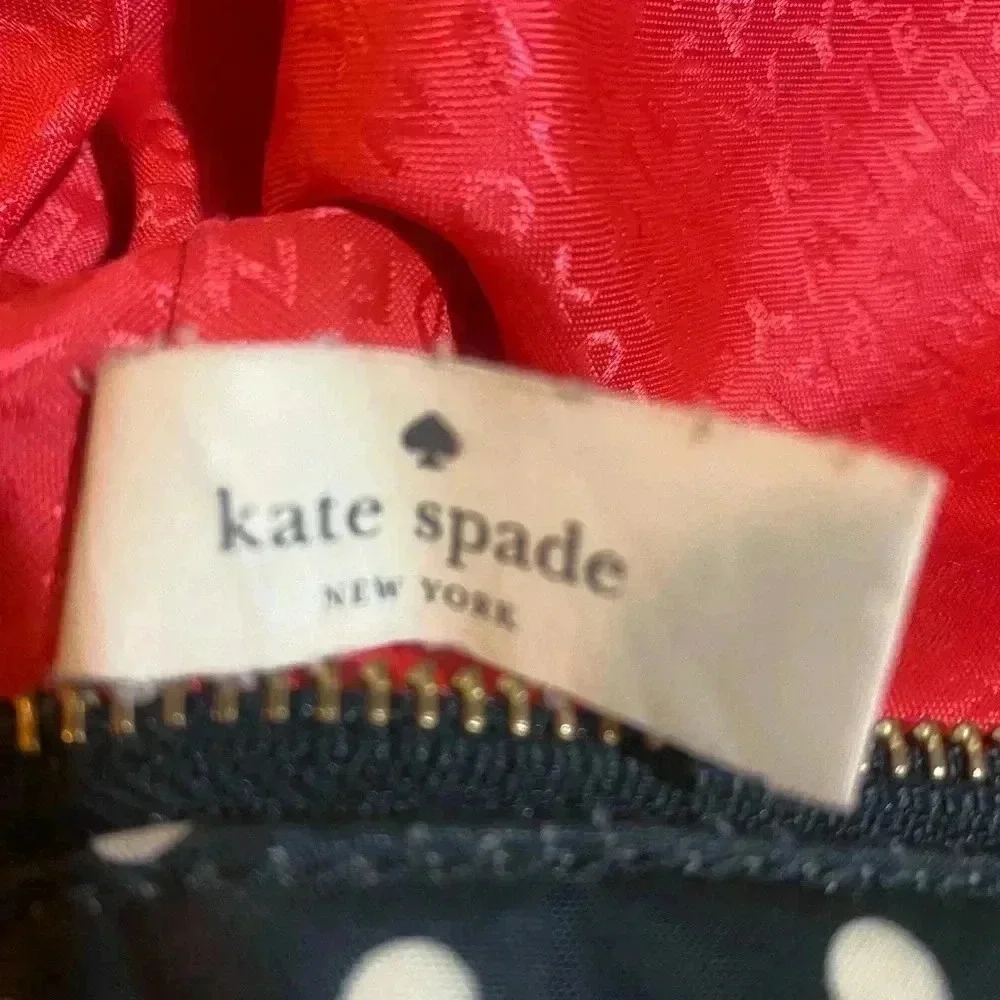 Kate spade polkadot nylon satchel handbag